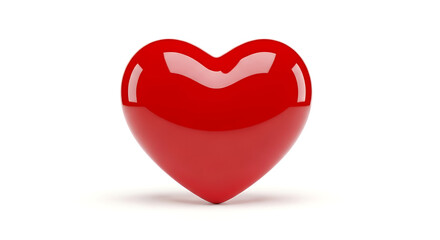 Fototapeta premium Shiny Red Heart Shape love symbol