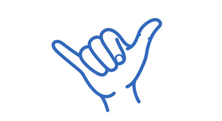 Obraz premium Shaka sign hand gesture symbol.