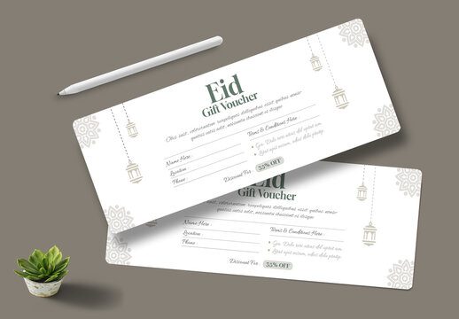 Eid Voucher Template Layout