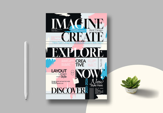 Typography Poster Template Layout