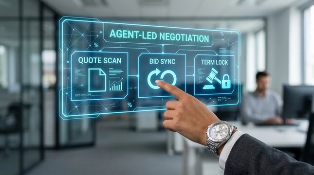 Agent to agent negotiation process with key steps shown