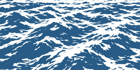 Abstract dynamic water texture, the sea shows of a vast expanse of cool blue water. Its inviting depth, creating an ideal backdrop for themes of travel, exploration and relaxation. © DreamLoom