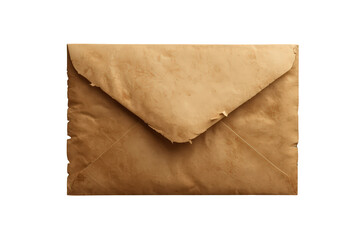 Old paper envelope with a textured surface and rough edges, conveying concepts of communication, history, and nostalgia