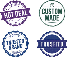 Fototapeta premium Professional Business Seal Vector Set