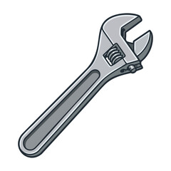 Obraz premium Adjustable Wrench Illustration