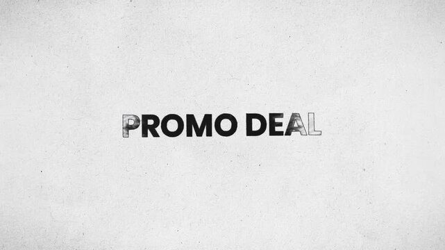 Promo Deal Pencil Scribble Text Animation 4K Marketing Discount Campaign and Ecommerce Promotion Message
