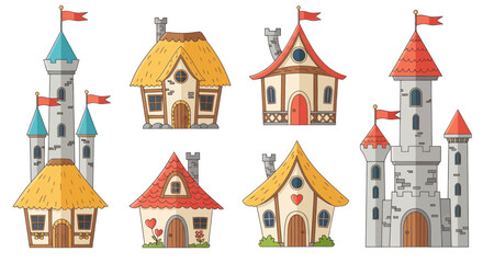 Fantasy Medieval Village Houses and Castles Collection © happy