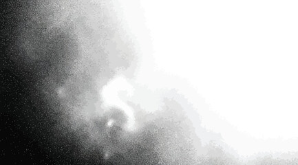 Black and white abstract background with gradient effect and starry night sky texture © Saharia