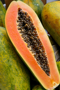 Philadelphia, PA, USA. Papaya at a local farmers market