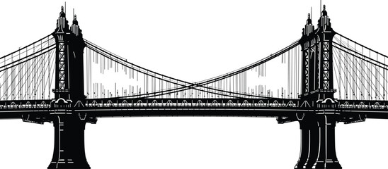 Obraz premium A majestic golden gate bridge spans the blue water of the San Francisco bay, showcasing iconic California architecture and suspension structure against a clear sky in this landmark USA travel landscap