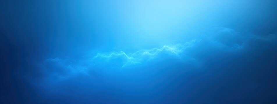 soft glowing blue cloudscape with misty gradient and a luminous central band evoking calm and serenity