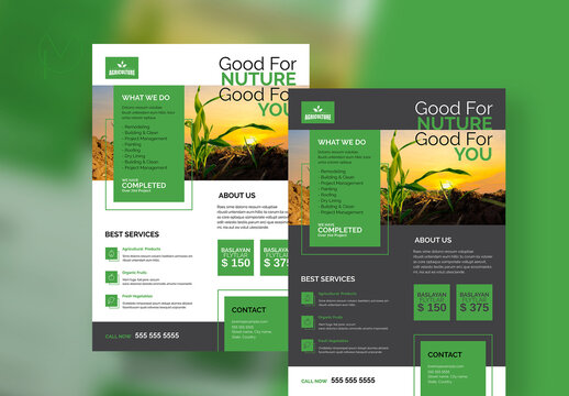 Green Business Flyer Layout