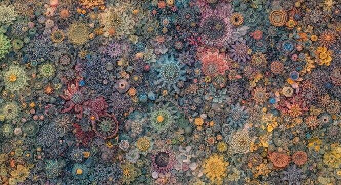 Color rich pattern designed by generative artificial intelligence techniques