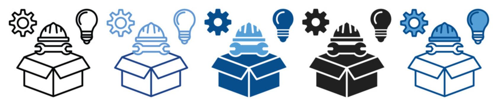Resources icon set multiple style collection