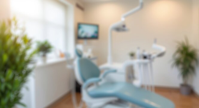 Cutting edge dental practice design shown in a gentle blurred background setting