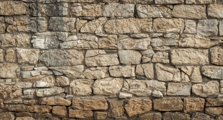 Obraz premium Close examination of an aged stone wall texture for historical and architectural design analysis