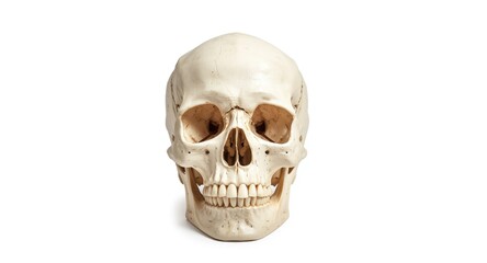 Obraz premium A skull image isolated on a bright white surface