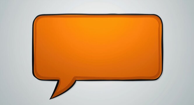 Cartoon style speech bubble isolated with ample copy space