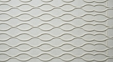 Close Up View Of Textured Wall Panels Featuring Wave Design Pattern