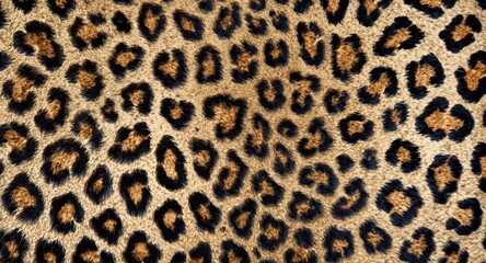 Connected leopard skin texture with stylized spot arrangement