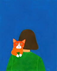 Obraz premium A hand silhouetted against a sunset, appearing to pinch the sun between two fingers.