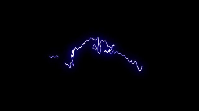 Animated lightning bolts striking in night sky with realistic thunderstorm overlay and bright electric flashes isolated on black background for dramatic 4k storm visuals