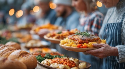 Volunteers working together to strengthen community unity and cooperation