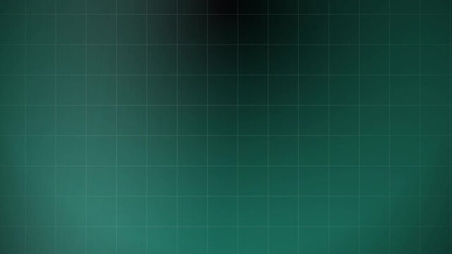 military radar or technology, medical & science digital  communications themed animated turquoise green background moody grid graph paper squares