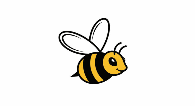 Cartoon illustration of a bee insect.