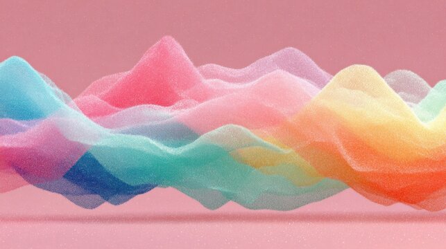 Abstract pastel rhythm waves representing flowing music energy