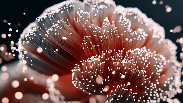 Digital Neurons: A macro shot captures the intricate detail of digital neurons, highlighting the complexities of digital networks.