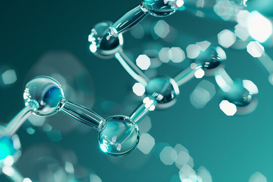 GABA Molecule Abstract Cool Teal Science Background