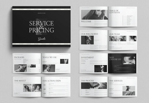 Service & Pricing Guide Template Landscape