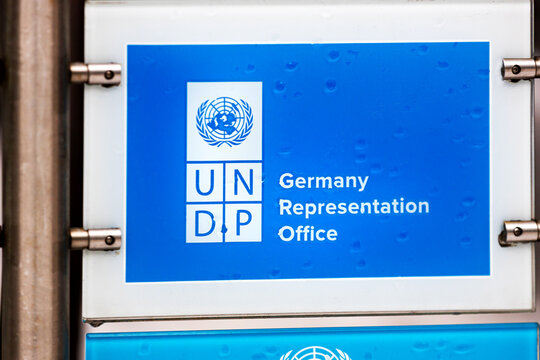 berlin, berlin, germany - 06 02 2026: a undp sign