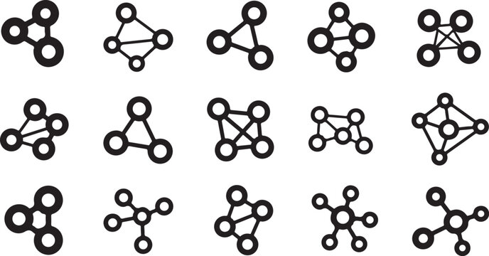 Molecular structures and connections in chemistry and science concept