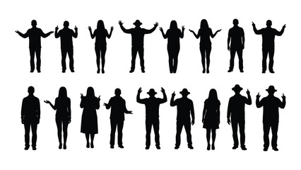 A group of people in various celebratory poses