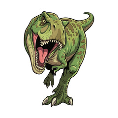 tyrannosaurus rex dinosaur vector illustration © Aryasakti