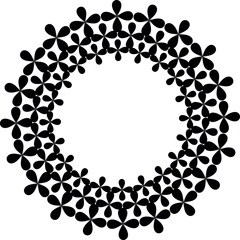 Stylish Circular Frame Decoration with Abstract Geometric Pattern, Isolated Round Shape Symbol, Modern 3D Vector Illustration