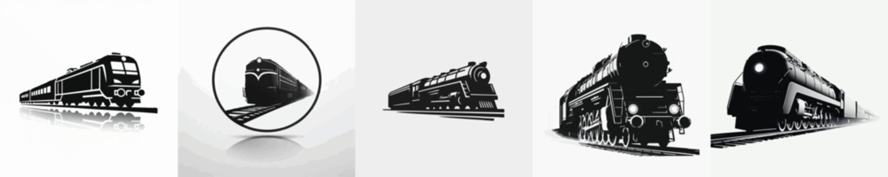 Vector silhouette of train