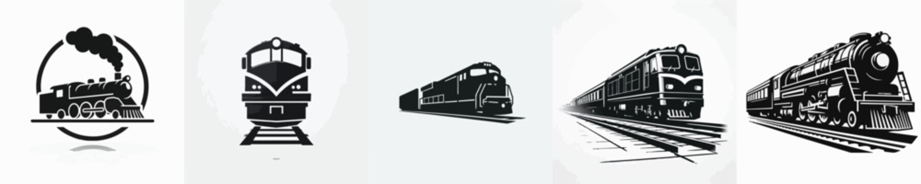 Vector silhouette of train