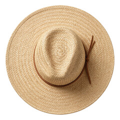 Top view of stylish straw sun hat © BTG