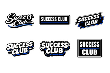 Fototapeta premium Success club modern typography sticker design