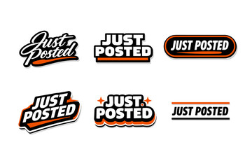 Obraz premium Just posted modern typography sticker design