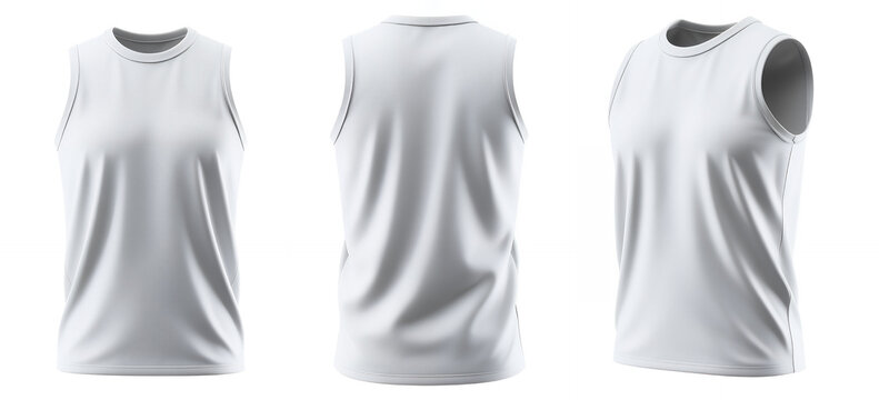 White sleeveless shirt mockup tank clothing
