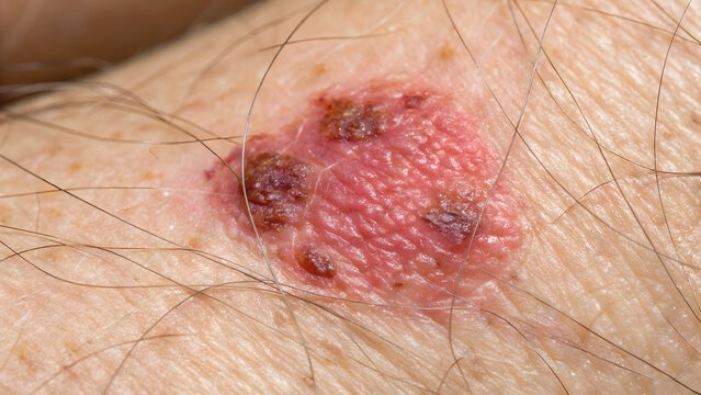 Macro image of skin affected by Bowen's disease