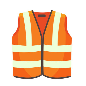 Safety First High Visibility Vest for Construction and Road Work Illustration