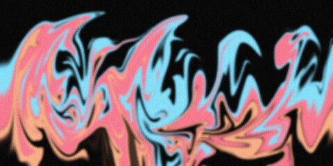 Obraz premium A surreal and vibrant illustration of a group of animals with elongated necks and faces background