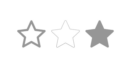 Obraz premium Three stars in different shades of gray Vector