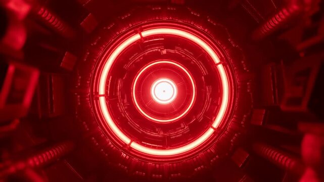 Reactor core background with concentrated red light and sci-fi elements, dark ambiance with glowing effect