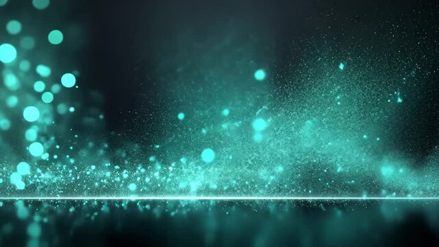 Soft Glowing Bokeh Lights with Abstract Reflection on Dark Background